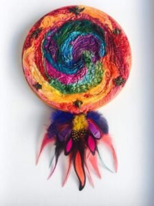 talisman art textile coloré adele legall