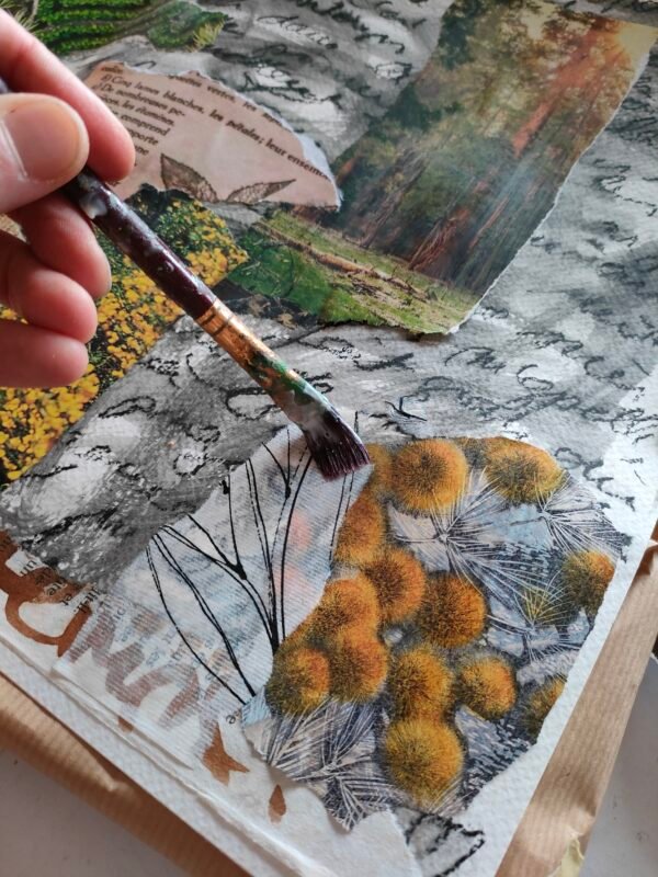 creation en mixed medias ateliers creativite collage